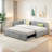 Full Upholstered Tufted Corner Daybed With Trundle And Usb Ports-1554280435