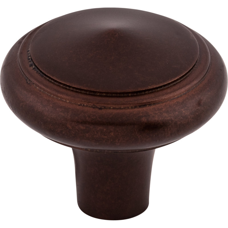 Aspen Peak 1" Diameter Round Knob, Mahogany Bronze, 1 5/8" Knob Diameter