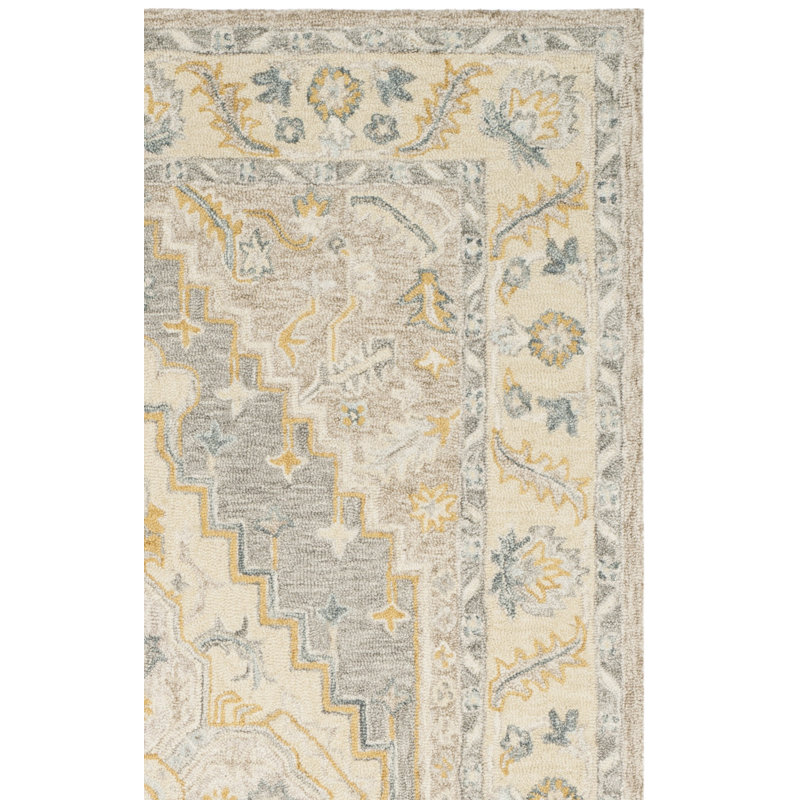 Tapis oriental en laine touffeté à la main Sebrite, Rectangle 8 pi x 10 pi