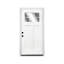 36"×80" 6-Lite 2-Panel Exterior Frosted Glass Prehung Front Entry Door Primed Interior Fibreglass Entrance Door