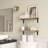 16.5"Dx6"Wx0.6"H Rustic Solid Wood Floating Shelves Set of 2 Farmhouse Style Wall Decor Multi Purpose Hanging Shelves