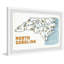 Carte touristique de la Caroline du Nord - impression encadrée sur papier-1934260140