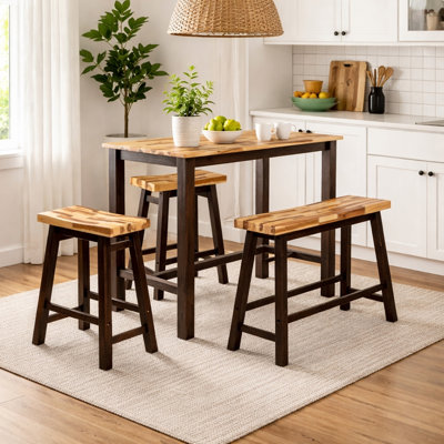Colynn Counter Height Rubberwood Solid Wood Dining Set