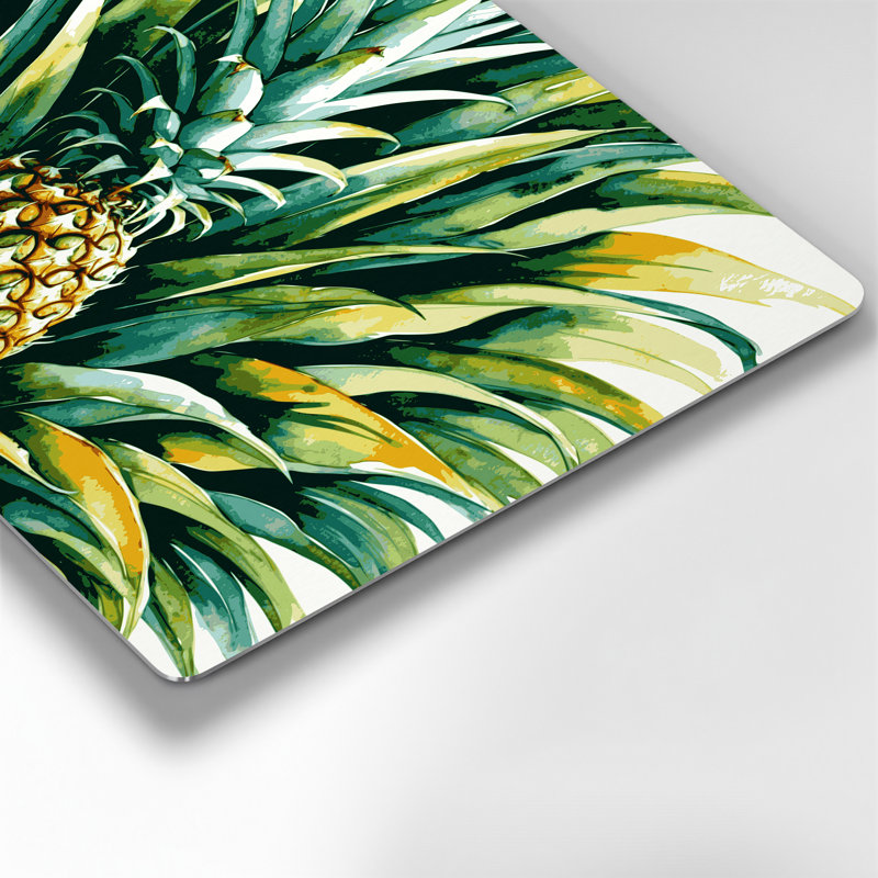 Art mural en métal Botanical Pineapple Plant, H 288 po x l 432 po x P 0,05 po