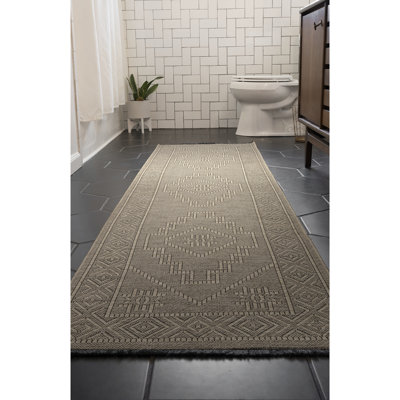 Breleigh Brown Machine Washable Non-skid Rug