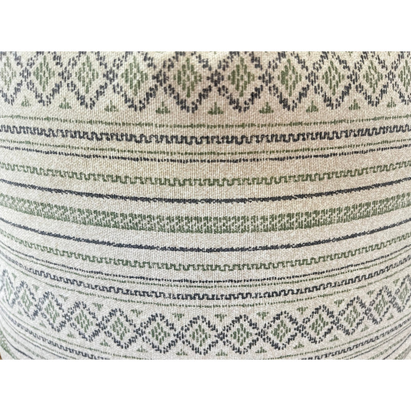  Housse de coussin en coton, Vert, 21,5 po x 21,5 po, À rayures