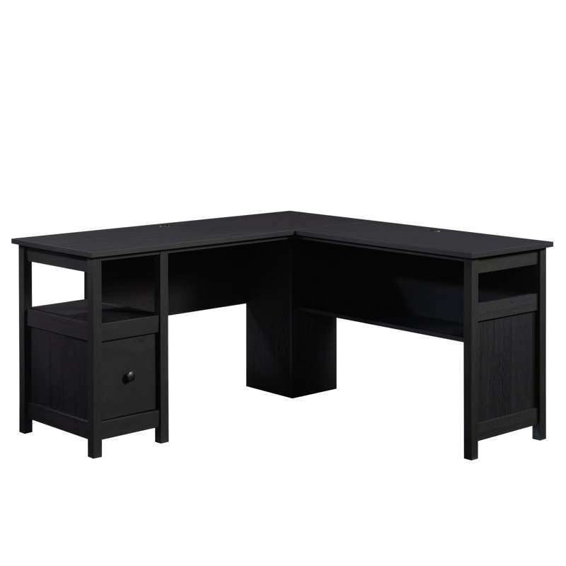 Bureau traditionnel en L avec tiroir classeur (sans tabourets)