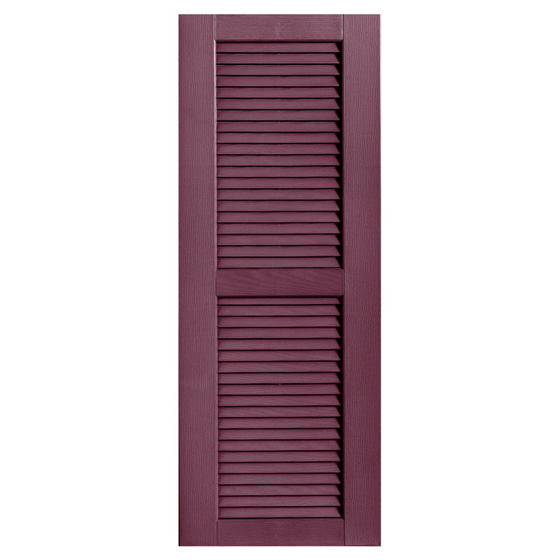 Paire de volets à persiennes droites, 67 po, Bordeaux, 18 po