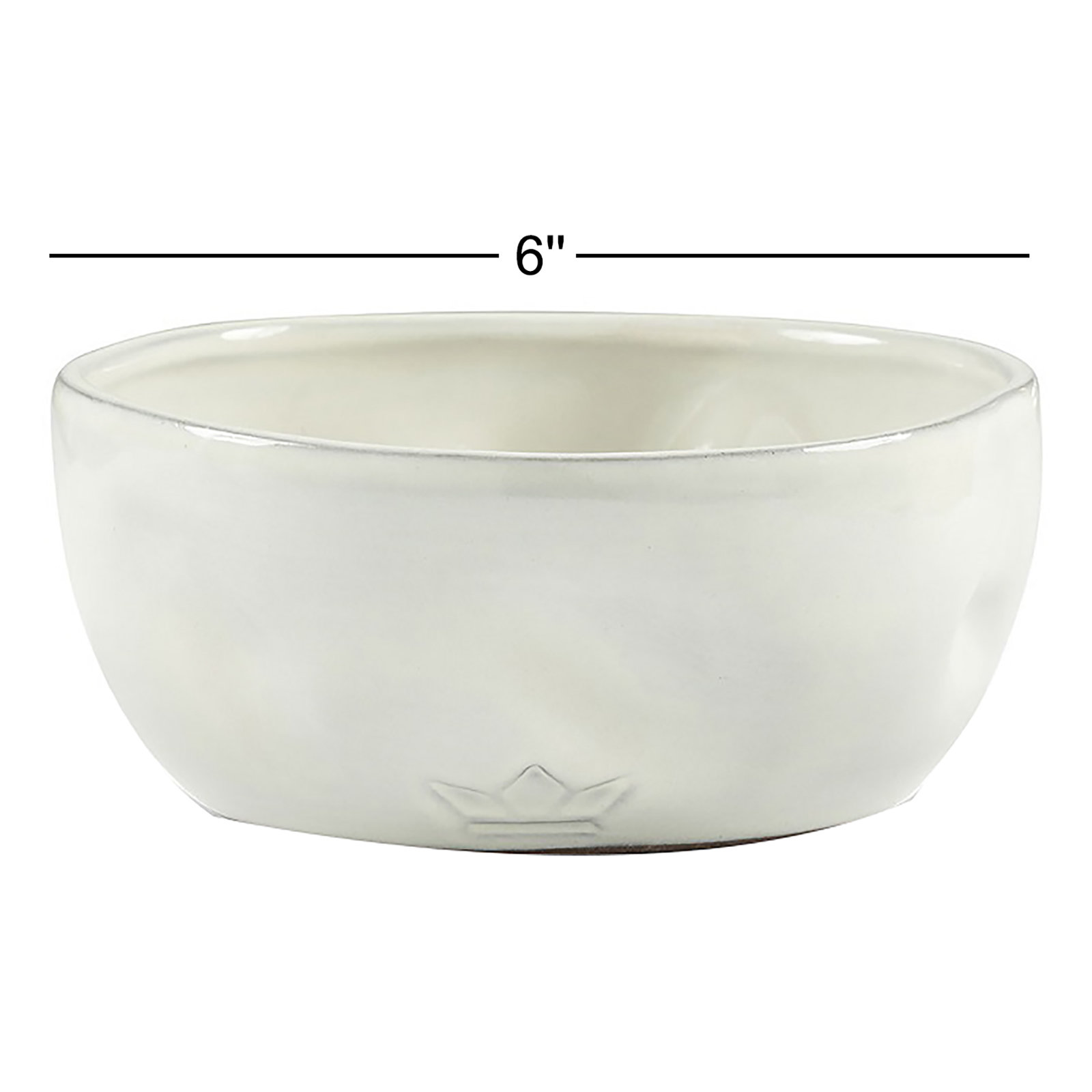 Ceramic Decorative Bowl 2, 6" W X 6" D, White