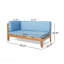 Banc de coin gauche X-Back, bleu