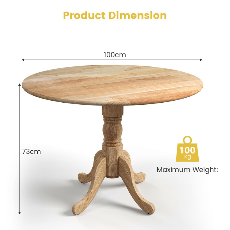 Round Solid Wood Dining Table