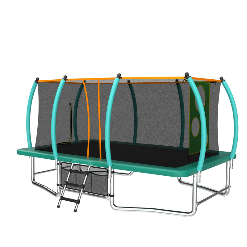 Trampoline rectangulaire 10 x 16 pi pour enfants, Vert clair
