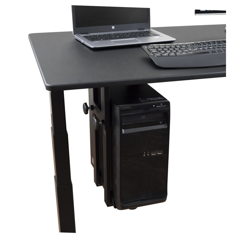 Inbox Zero Adjustable CPU Desktop Computer Tower Holder Under Desk Mount