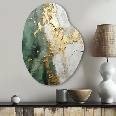 Delaney - Abstract Painting Unique Shape Metal Wall Art, Modern Asymmetrical Metal Art Print