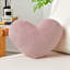 Fluffy Faux Fur Heart Shaped Throw Pillow, Decorative Plush Love Accent Cushion with Insert, Sofa Couch Bedroom Home Decor-129676026-135818084