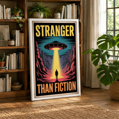 Stranger Than Fiction Retro - Wrapped Canvas
