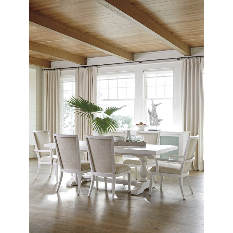 Ocean Breeze Sea Winds Upholstered Side Chair, Beige