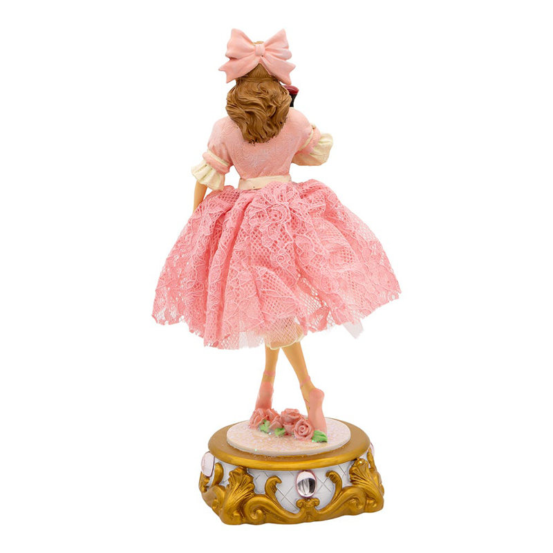 Clara Ballet Nutcracker Musical Table Piece in Pink Lace