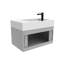 Ensemble de meuble-lavabo mural simple 30 po avec surface solide Amazon-94673670-92645206-92645205