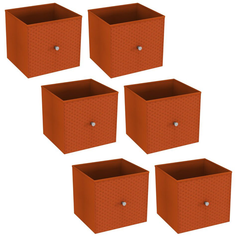 17 Stories Woven Decorative Basket, Orange