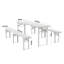 4 - Person Solid Wood Patio Dining Set Rectangular Table