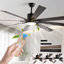 Ventilateur de plafond à DEL 72 po avec 8 pales