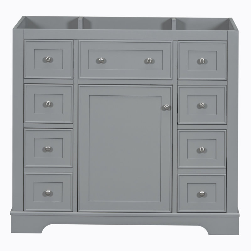 Base de meuble-lavabo simple 35,60 po seulement, Gris