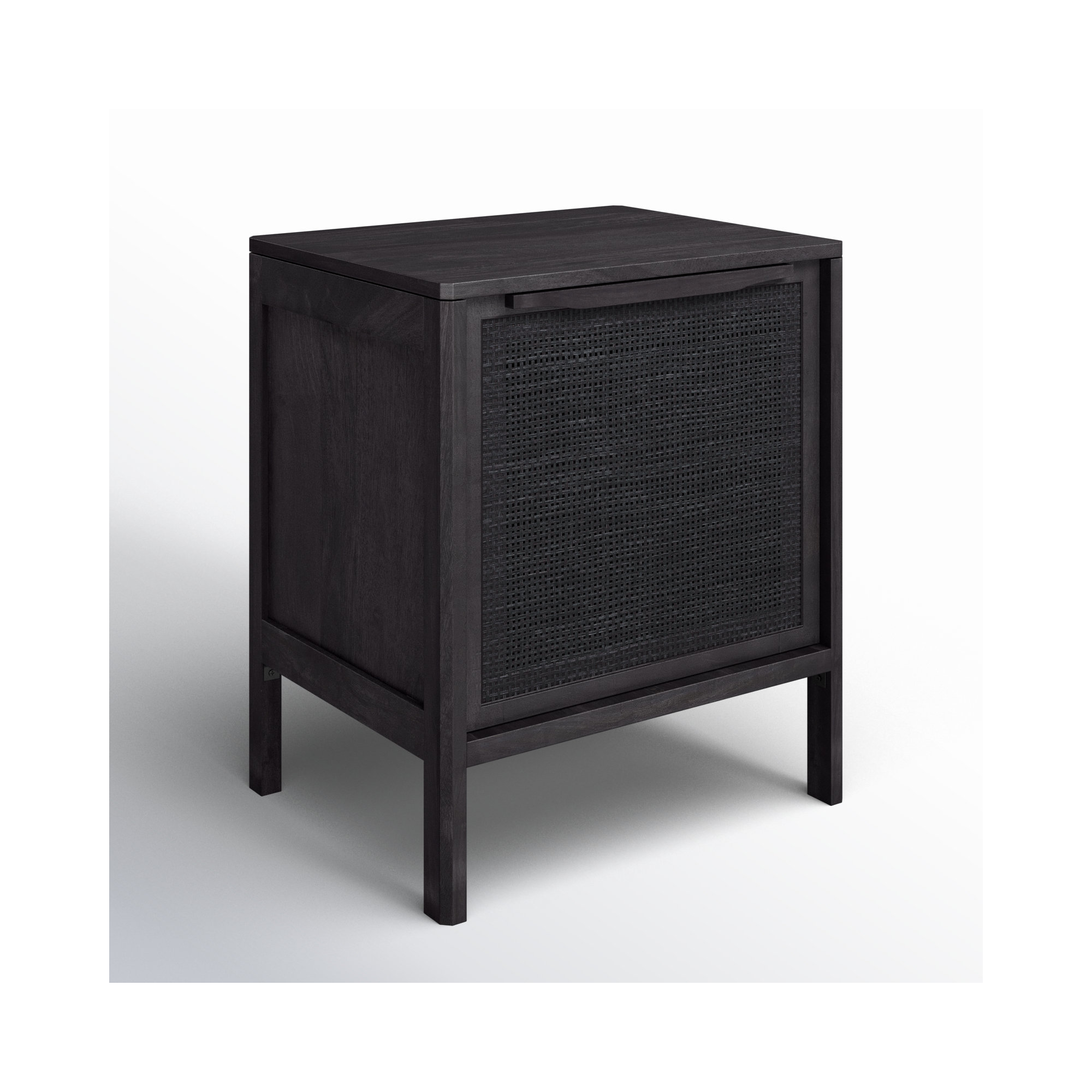 Nellie Cane Nightstand, Right, Black
