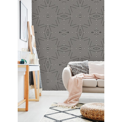 Murale à peinture à motif géométrique