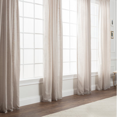 Misenheimer Solid Semi-Sheer Rod Pocket Curtain Panels