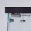 Armoire en verre trempé noir, 4 tablettes, bande de rangement à DEL noire, hauteur 65,11 po x longueur 32 po, largeur 14,52 po