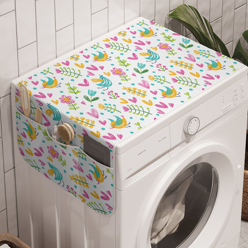 East Urban Home Leaf Washing Machine Organizer Pack of 2 47" x 18.5" Multicolor