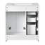 Meuble-lavabo autoportant de 30 po en blanc avec lavabo en céramique, structure en bois massif, armoire de rangement avec 3 tiroirs et portes à fermeture douce (sans robinet)-130854242-130854244