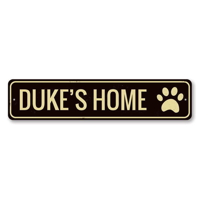 Enseigne en aluminium personnalisée Pet's Home, H 6 po x l 24 po x P 0,063 po