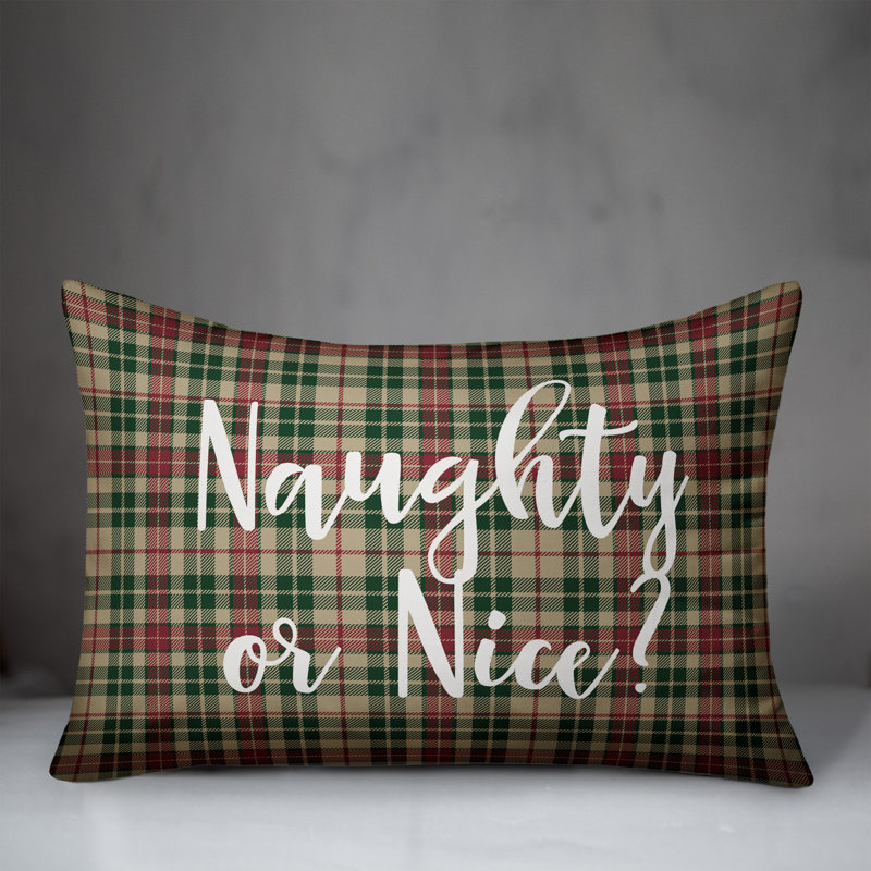  Coussin lombaire à motif écossais Naughty or Nice in Tartan
