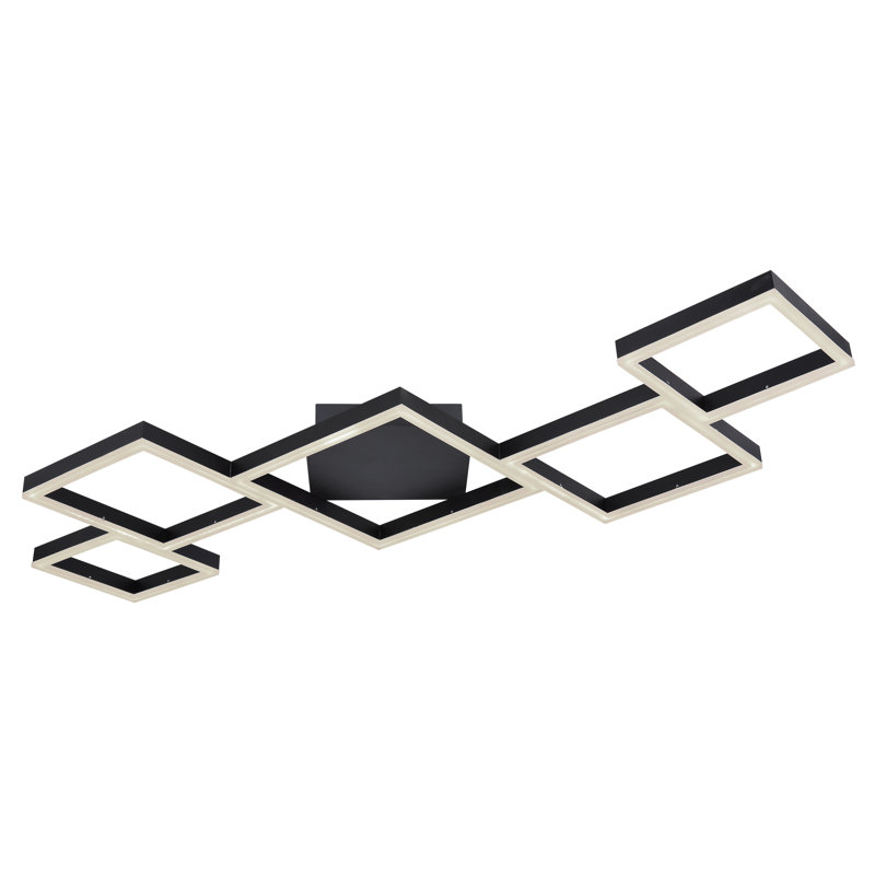 LED Semi Flush Mount, Black