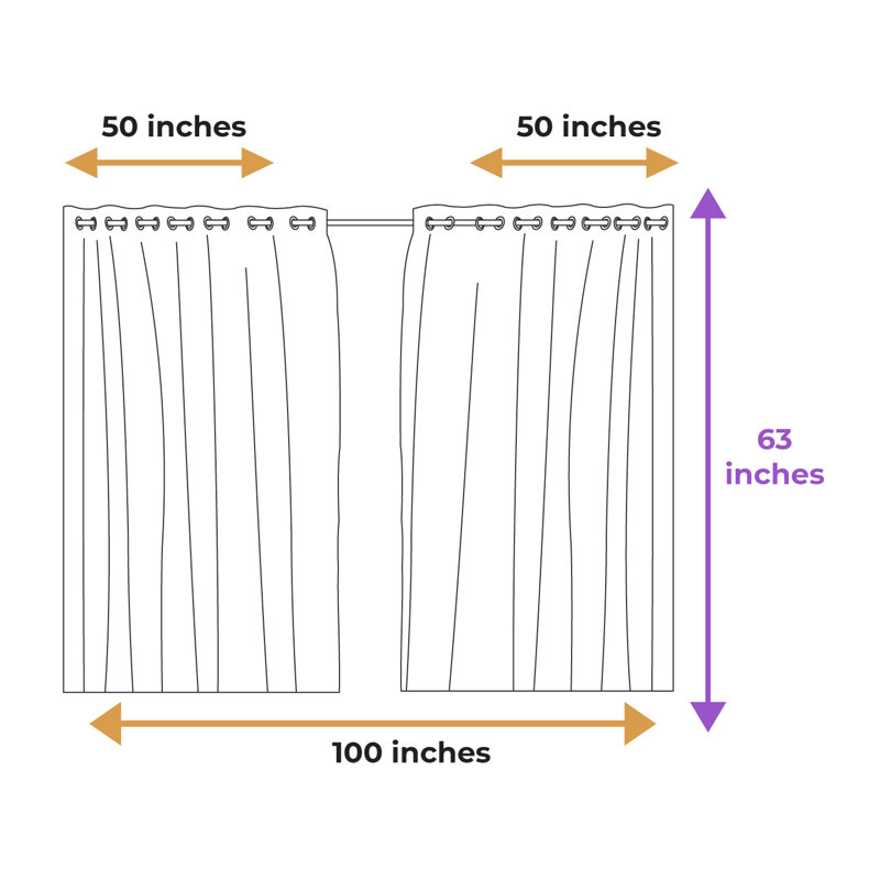 Bay Isle Home™ Tropical Themed Grommet Curtain Retro Wave Hawaii Fern Green Eggshell Rose, 50" W x 63" L
