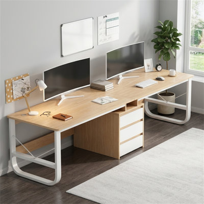 94.5-inch Wide Desktop Computer Desk With Three Large-capacity Drawers