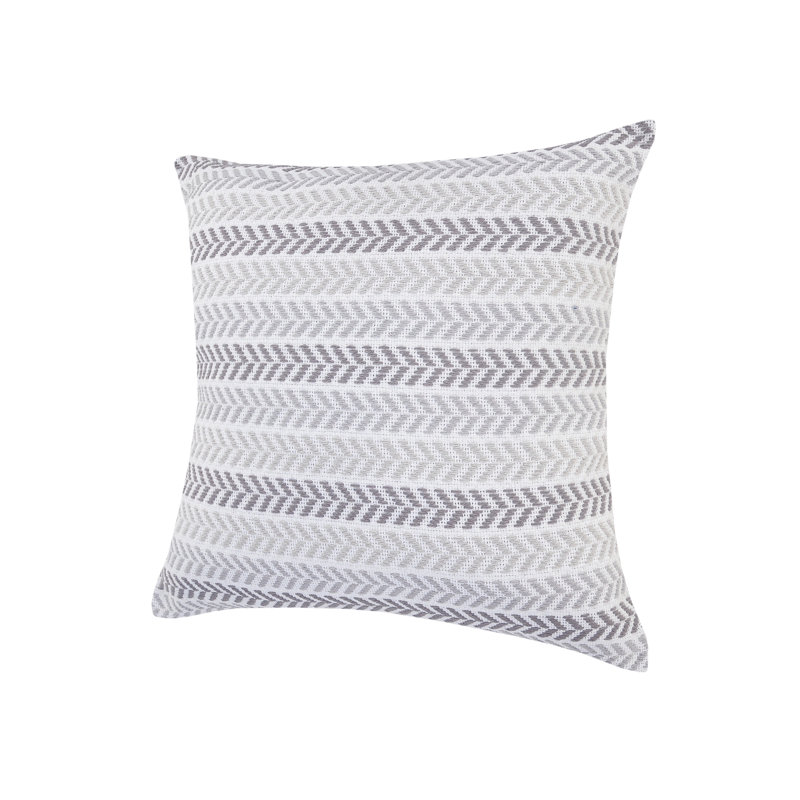 Coussin 100% coton tissé à la main, Gris, polyester