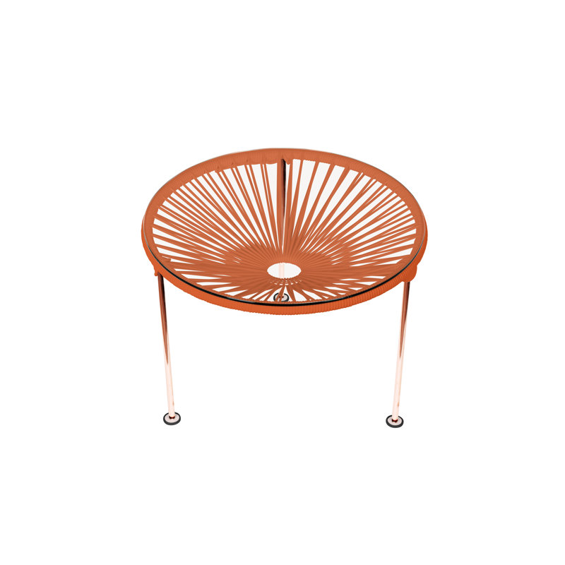 Table basse intérieure / extérieure Zicatela, Cuivre, Orange