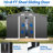 Metal Lockable Shed 10x8 Ft, Grey For Patio And Lawn Ft Outdoor With Base, Lockable, Coating-118823256-118823261