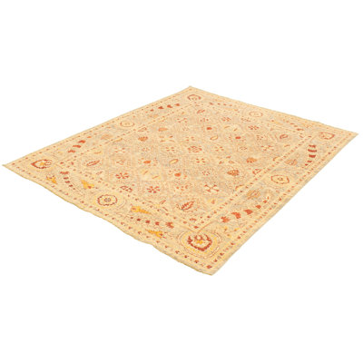 Tapis zone en laine ushak 8 pi x 9 pi 11 po à la main one-of-kind-noué la 2010 Wageningen