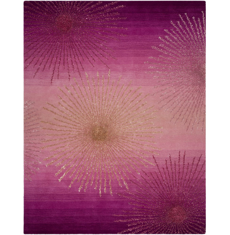 Amier Hand Tufted Wool And Viscose Geometric Rug, Rectangle 7'6" x 9'6"