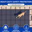 Couverture de sécurité pour piscine à marche centrale 16 x 32 pi, filet haute résistance, protection hivernale, système d'ancrage sécurisé, bleu
