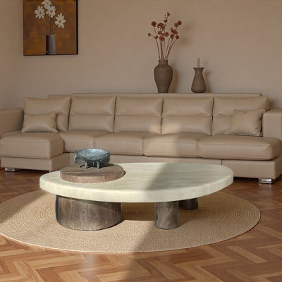 Modern Unique Marble Coffee Table