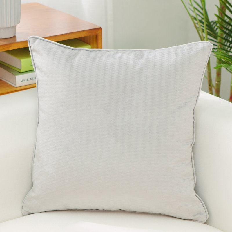  Housse et insert de coussin carré en coton, Duvet, Gris