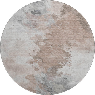 Premium Machine Washable Slesnick AMF1675 Abstract Rug