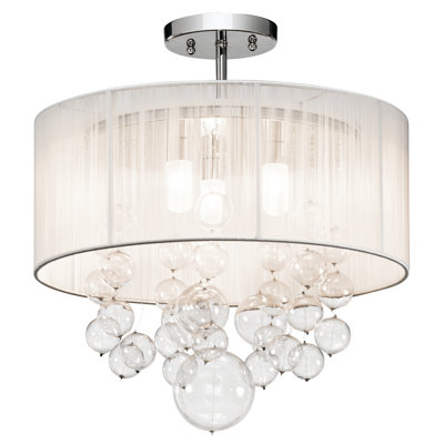 Fabric Semi Flush Mount