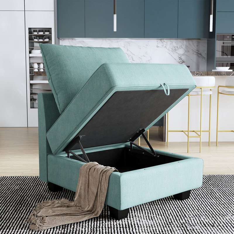 Module de siège modulaire moderne pour canapé modulaire personnalisable, Polyester bleu