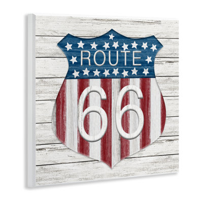  Rustic Route 66 Wall Plaque Art by Natalie Carpentieri